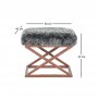 Atelier del Sofa Tabure Capraz Plush Copper Grey - slika 3