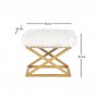 Atelier del Sofa Tabure Capraz Plush Gold White - slika 3