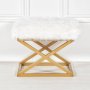 Atelier del Sofa Tabure Capraz Plush Gold White - slika 1