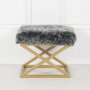 Atelier del Sofa Tabure Capraz Plush Gold Grey - slika 1