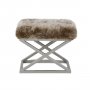 Atelier del Sofa Tabure Capraz Plush Silver Brown - slika 2