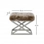 Atelier del Sofa Tabure Capraz Plush Silver Brown - slika 3