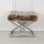 Atelier del Sofa Tabure Capraz Plush Silver Brown - slika 1