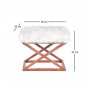 Atelier del Sofa Tabure Capraz Plush Copper White - slika 3