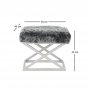 Atelier del Sofa Tabure Capraz Plush Silver Grey - slika 3