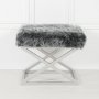 Atelier del Sofa Tabure Capraz Plush Silver Grey - slika 1