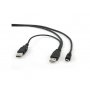 GEMBIRD CCP-USB22-AM5P-3 Dual USB 2.0 A-plug to MINI 5pina kabl 0.9m - slika 1