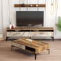 HANAH HOME Set za dnevnu sobu Istanbul Walnut White Marble - slika 1