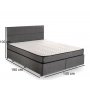 HANAH HOME Bračni krevet Silver Grey (140 x 190) - slika 4