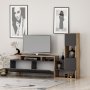 HANAH HOME TV polica Tower Ciragan Anthracite - slika 2