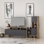 HANAH HOME TV polica Tower Ciragan Anthracite - slika 3