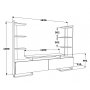 HANAH HOME TV polica Ava White Oak - slika 5