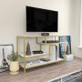 HANAH HOME TV polica Robbins Gold White - slika 2