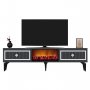 HANAH HOME TV polica Flame Fireplace Anthracite Silver - slika 5