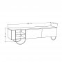 HANAH HOME TV polica Norfolk Tv Stand White - slika 4