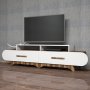 HANAH HOME TV polica Flora Walnut White - slika 2
