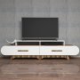 HANAH HOME TV polica Flora Walnut White - slika 3