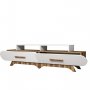 HANAH HOME TV polica Flora Walnut White - slika 4