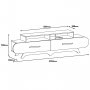 HANAH HOME TV polica Flora Walnut White - slika 5