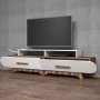 HANAH HOME TV polica Flora Walnut White - slika 1