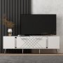 HANAH HOME TV polica Detas White Silver - slika 1