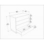 HANAH HOME Komoda Lines White - slika 5