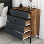HANAH HOME Komoda Lizbon 536 Walnut Anthracite - slika 3
