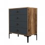 HANAH HOME Komoda Lizbon 536 Walnut Anthracite - slika 4