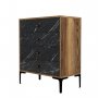 HANAH HOME Komoda Lizbon 541 Walnut Black - slika 4