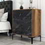 HANAH HOME Komoda Lizbon 541 Walnut Black - slika 1