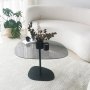 HANAH HOME Sto za dnevnu sobu Soho Dark Grey Black - slika 3