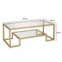 HANAH HOME Sto za dnevnu sobu Atlantic Gold - slika 5