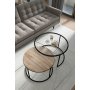 HANAH HOME Sto za dnevnu sobu Kyoto Transparent Antique Pine - slika 3