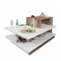 HANAH HOME Sto za dnevnu sobu Venus White Walnut - slika 3