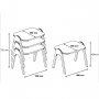 HANAH HOME Set stolova Paris Walnut - slika 4