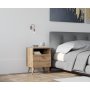HANAH HOME Noćni stočić Barlo Walnut - slika 1
