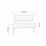 HANAH HOME Trpezarijska klupa Vina 1053 1 AnthraciteWalnut - slika 5