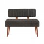 HANAH HOME Trpezarijska klupa Vina 1053 1 AnthraciteWalnut - slika 1