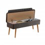 HANAH HOME Trpezarijska klupa Vina 1053 2 AnthraciteAtlantic - slika 3