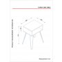 HANAH HOME Pomoćni stočić Tuana Walnut - slika 3