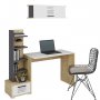 HANAH HOME Radni sto Dawn Sapphire Oak White Anthracite - slika 4