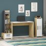 HANAH HOME Radni sto Dawn Sapphire Oak White Anthracite - slika 1