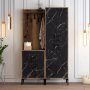 HANAH HOME Cipelarnik sa čivilukom Berlin BA Walnut Black Marble - slika 1