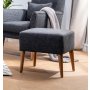 Atelier del Sofa Tabure Zeni Puf Dark Grey - slika 1