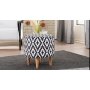 Atelier del Sofa Tabure Liza Black White - slika 2