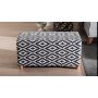 Atelier del Sofa Tabure Lotus Black White - slika 1