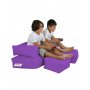 Atelier del Sofa Lazy bag Kids Double Seat Pouf Purple - slika 4
