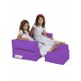 Atelier del Sofa Lazy bag Kids Double Seat Pouf Purple - slika 1