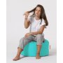 Atelier del Sofa Tabure Round Pouf Turquoise - slika 2