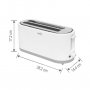 HOME Toster za 4 kriške hleba 1400W HG-KP42 - slika 5